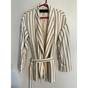 NWT Zara Belted Pinstripe Blazer Sz M, business, trendy